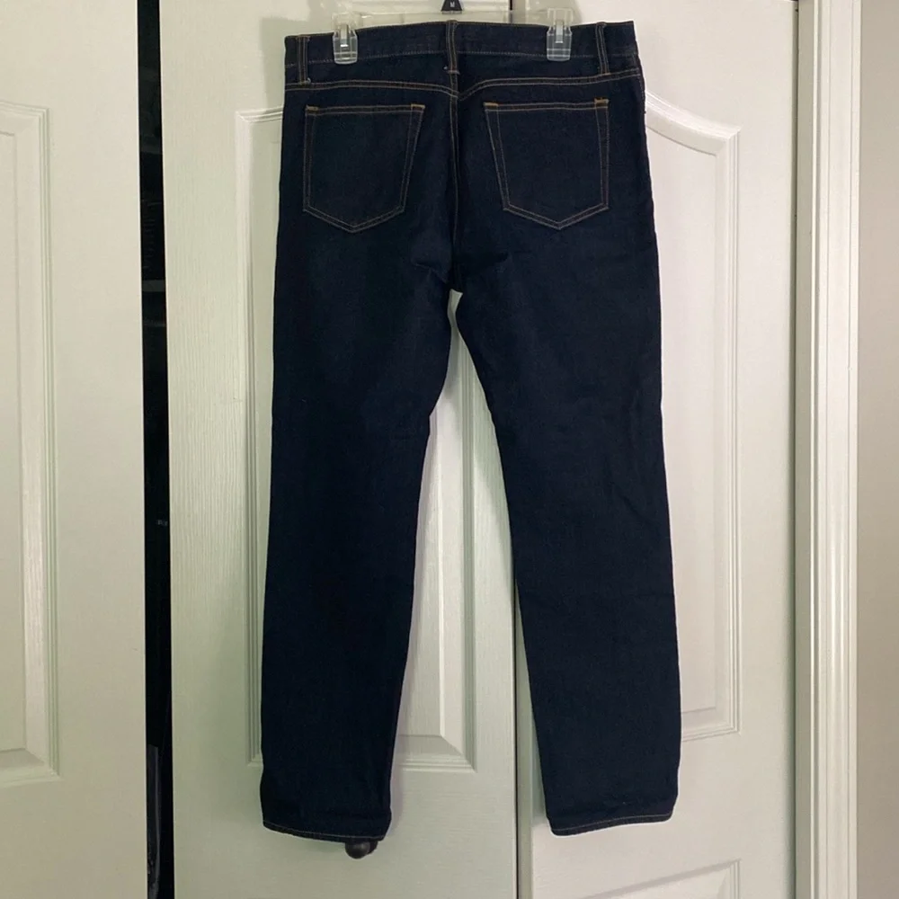 J. Crew Merchantile Men's 33x30 Dark Blue Slim Jeans - Picture 2 of 4